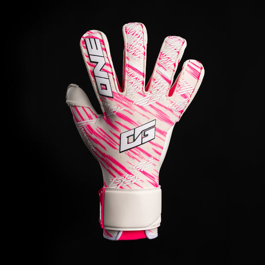 One Glove Amped White Valkoinen Maalivahdin hanskat Etupuoli