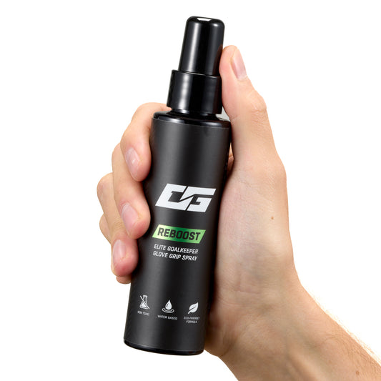 ONE GLOVE REBOOST GRIP SPRAY maalivahdin hanskoille edestä katsottuna