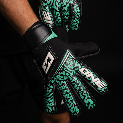 One Glove NXT Origin Mentality Monster musta vihreä maalivahdin hanskat